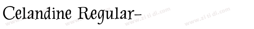 Celandine Regular字体转换